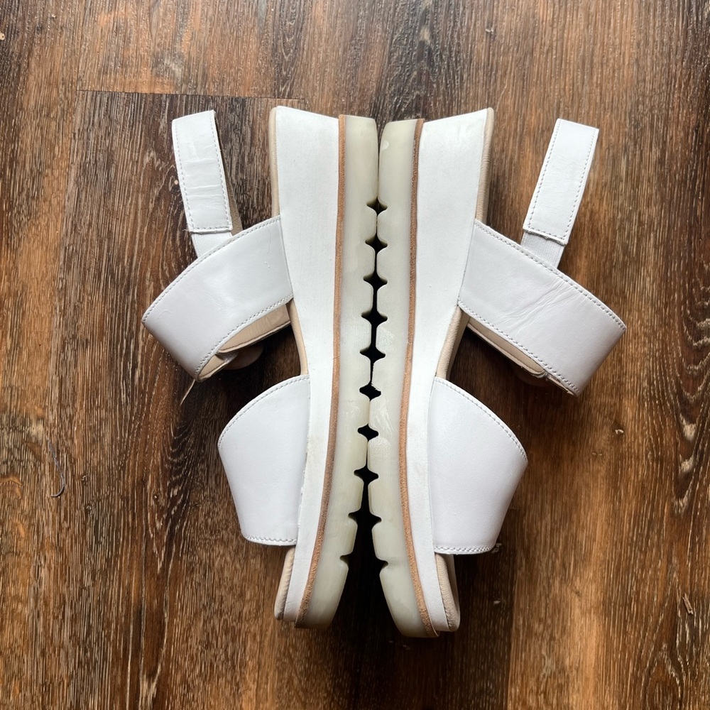 White Chunky Sandals, size 7.5 - Picture 4 of 7